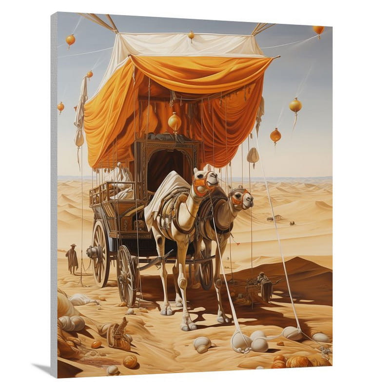 Tunisian Sands: Echoes of Caravans - Canvas Print
