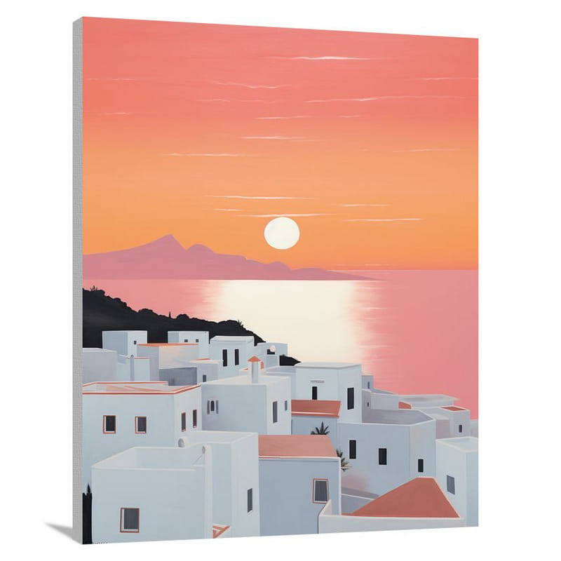 Tunisian Sunset - Minimalist - Canvas Print