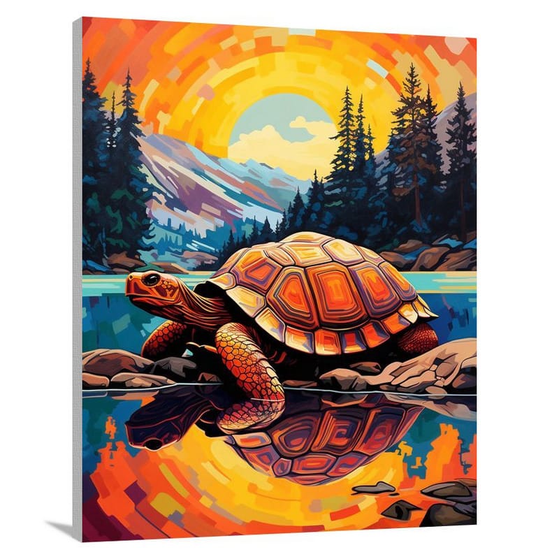Turtle - Pop Art - Canvas Print