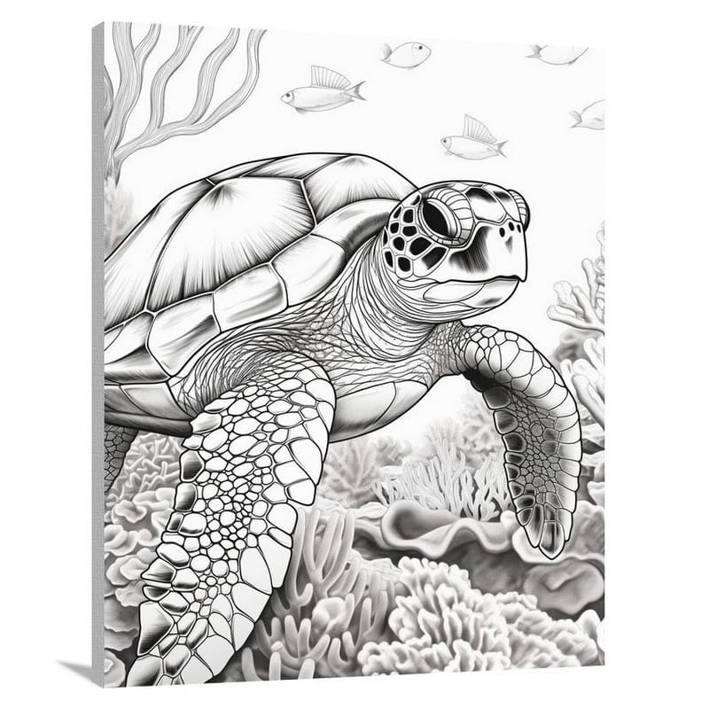 Turtle's Serenity - Canvas Print