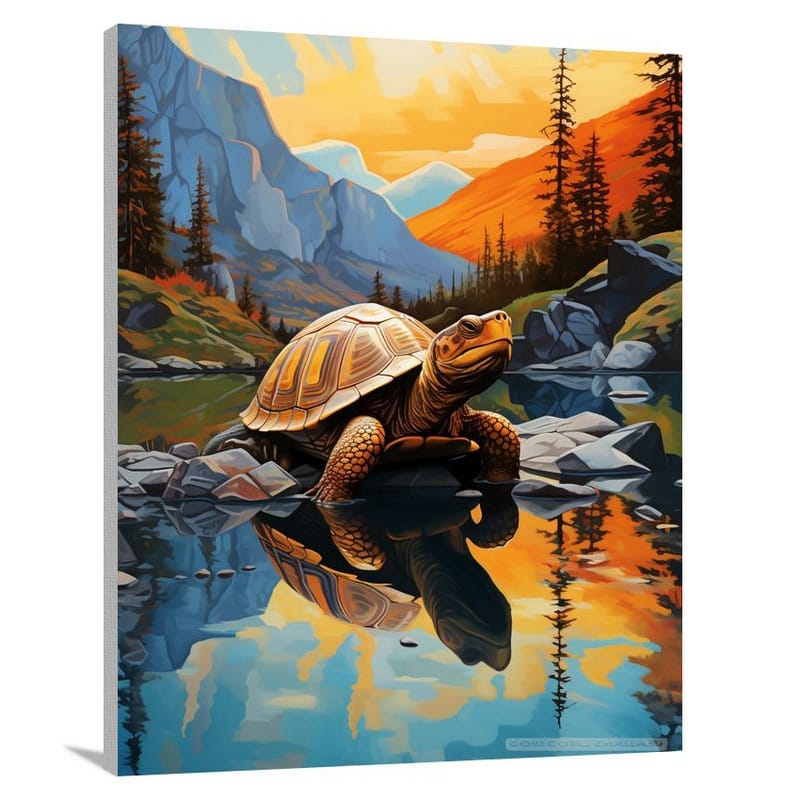 Turtle's Serenity - Pop Art - Canvas Print
