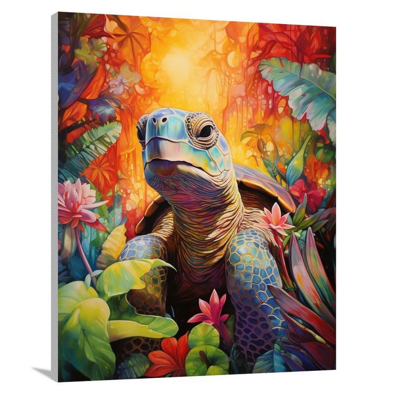 Turtle's Tropical Odyssey - Canvas Print