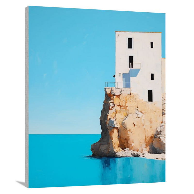 Tuscan Cliff - Minimalist - Canvas Print