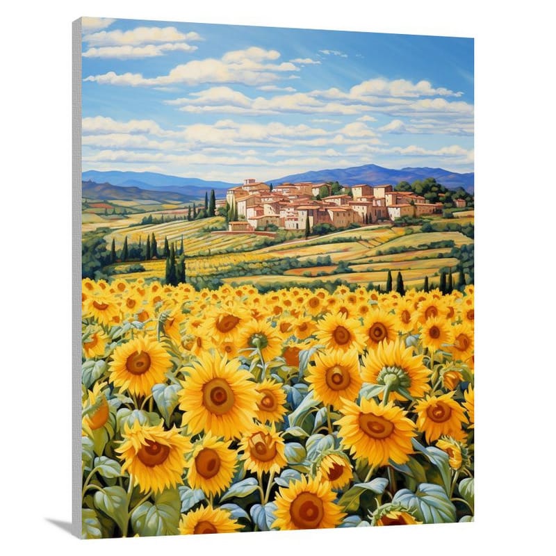 Tuscan Sunflowers - Contemporary Art - Canvas Print