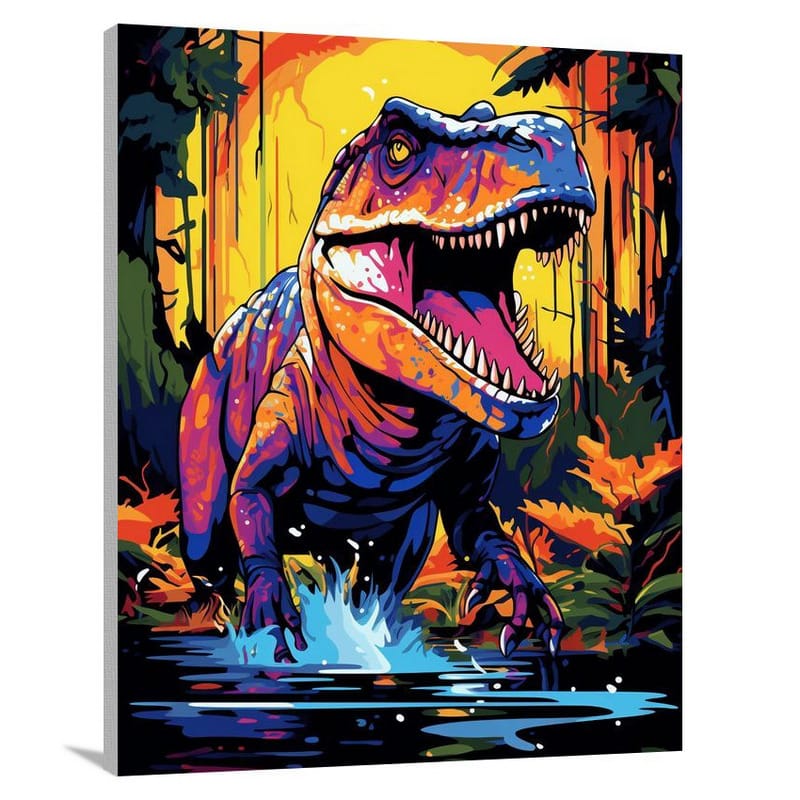 Tyrannosaurus Rex: Primordial Pop - Canvas Print