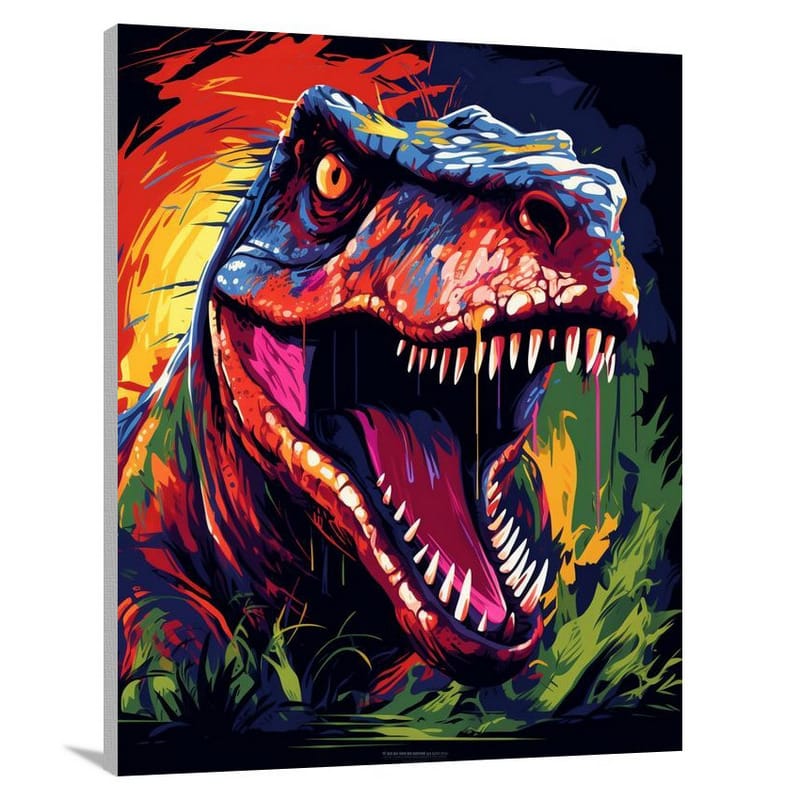 Tyrannosaurus Rex Rising - Canvas Print