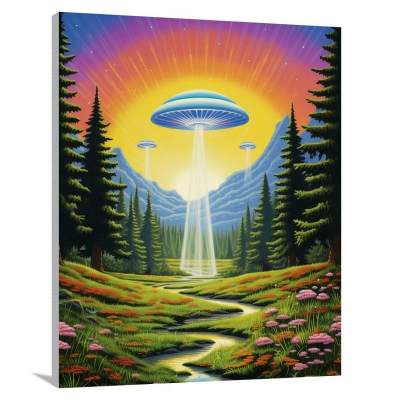 UFO's Enchanted Flight - Canvas Print