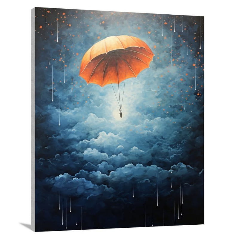 Umbrella's Celestial Dance - Canvas Print