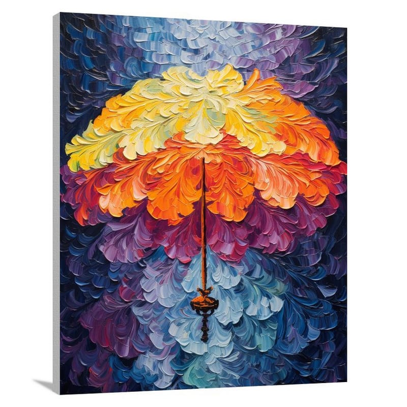 Umbrella Symphony - Impressionist - Canvas Print