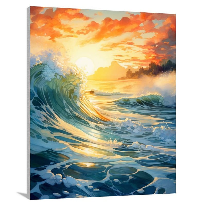 Underwater Symphony - Watercolor - Canvas Print
