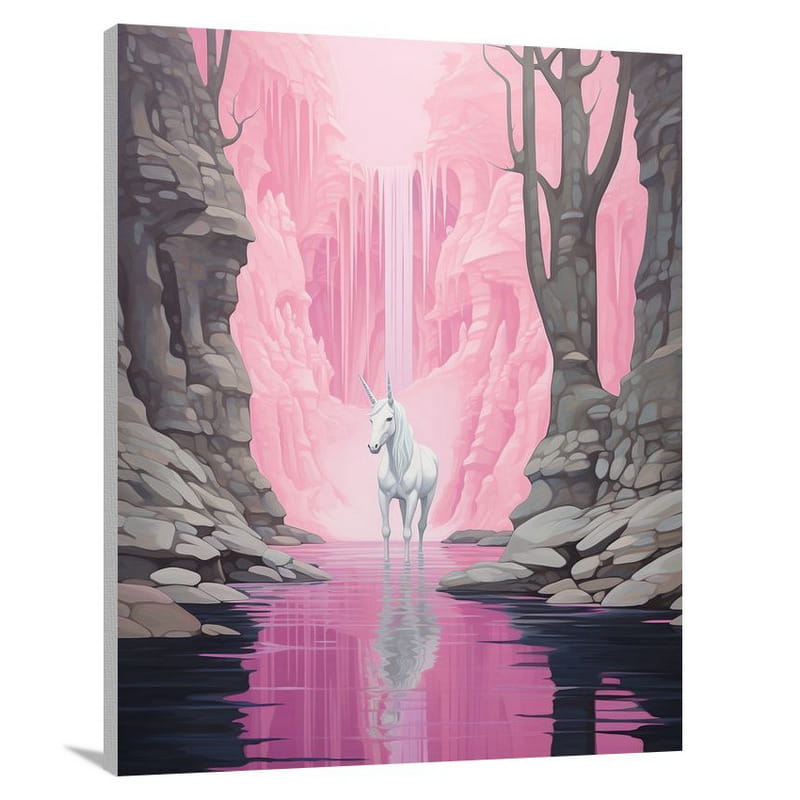 Unicorn's Enchanted Oasis - Canvas Print