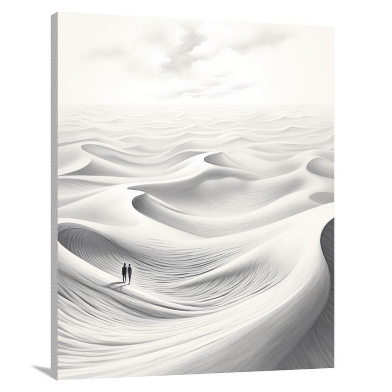 Uniqueness Unveiled - Black And White - Canvas Print