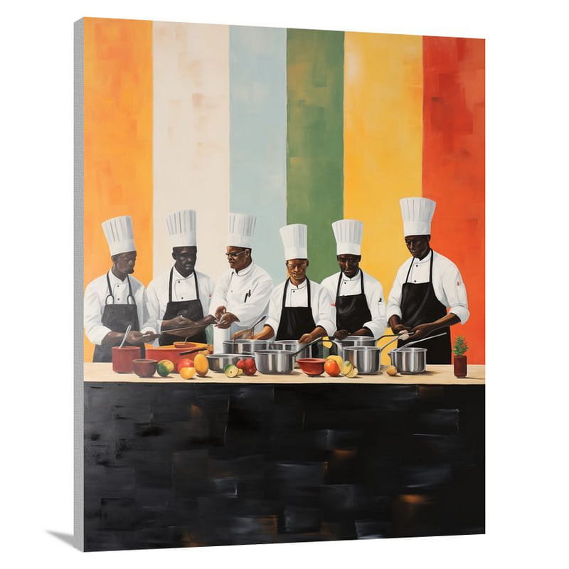 Unity Through International Cuisine - Minimalist - Canvas Print