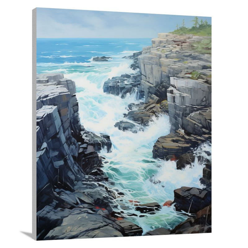 Untamed Beauty: Massachusetts Coastline - Canvas Print