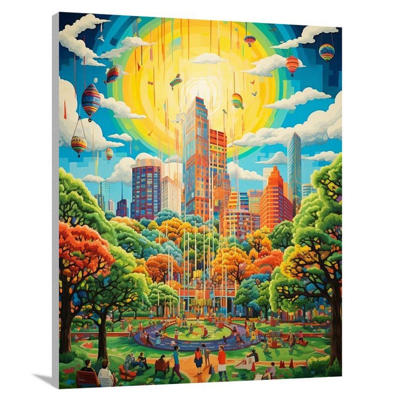 Urban Dreams: City Park - Canvas Print