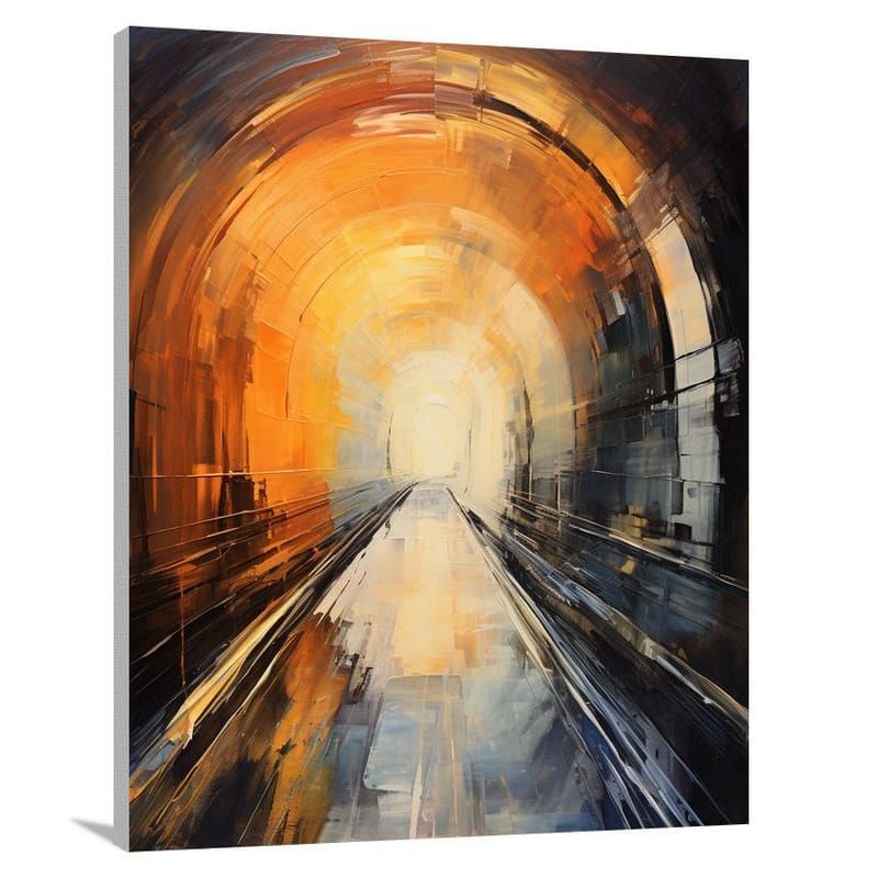 Urban Dreams: Tunnel of Reflection - Canvas Print
