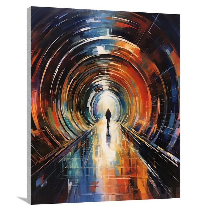 Urban Dreams: Tunnel of Reflection - Impressionist - Canvas Print