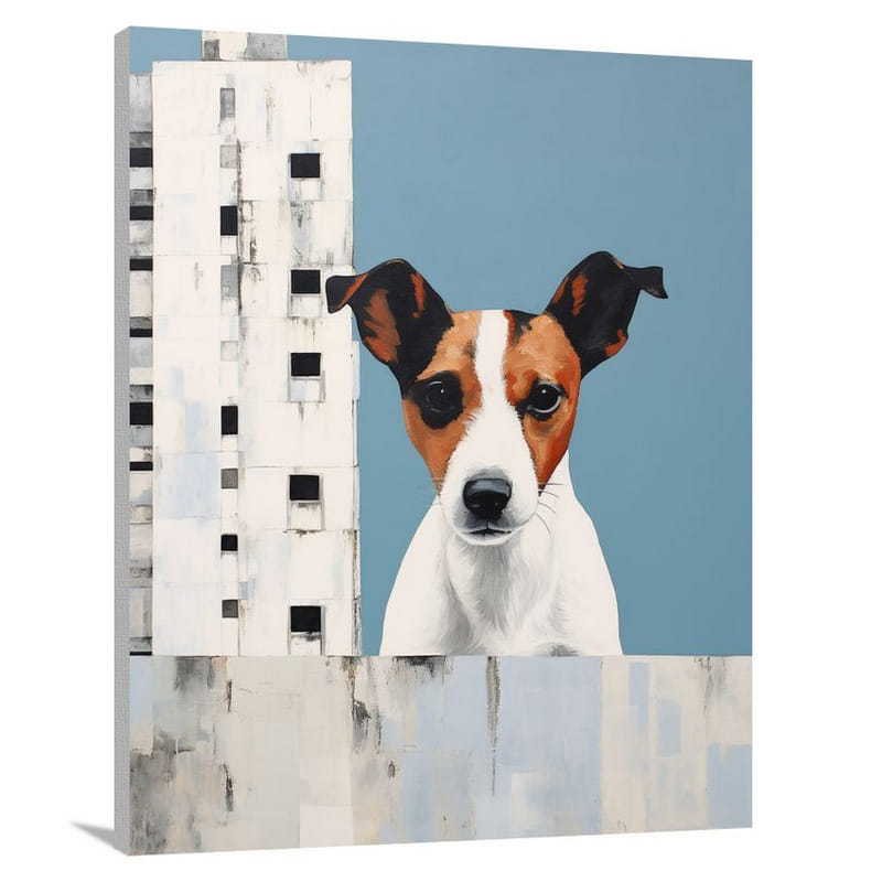 Urban Jungle: Jack Russell Terrier - Canvas Print