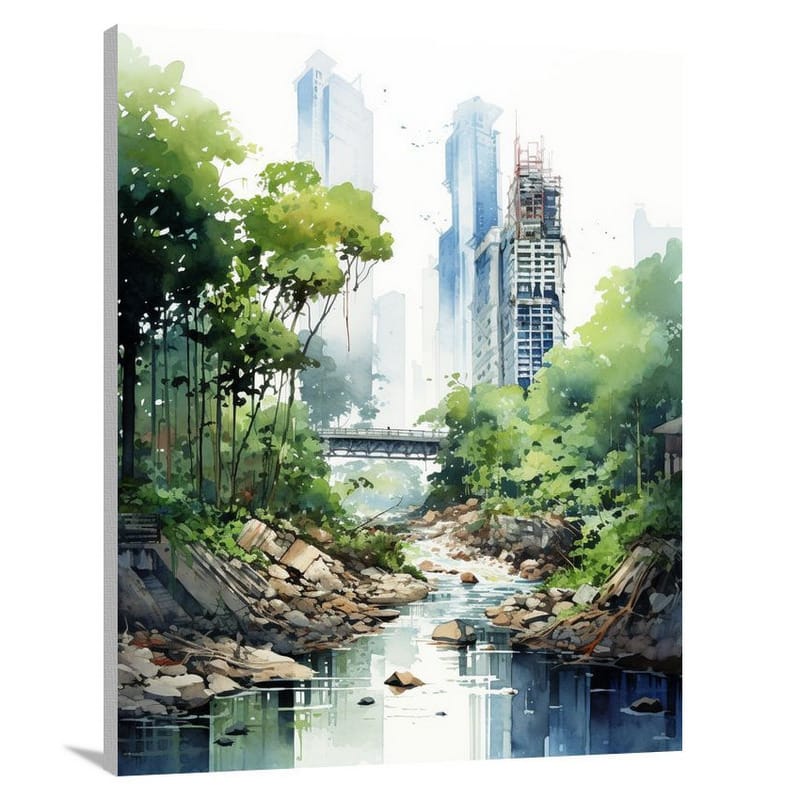 Urban River - Canvas Print