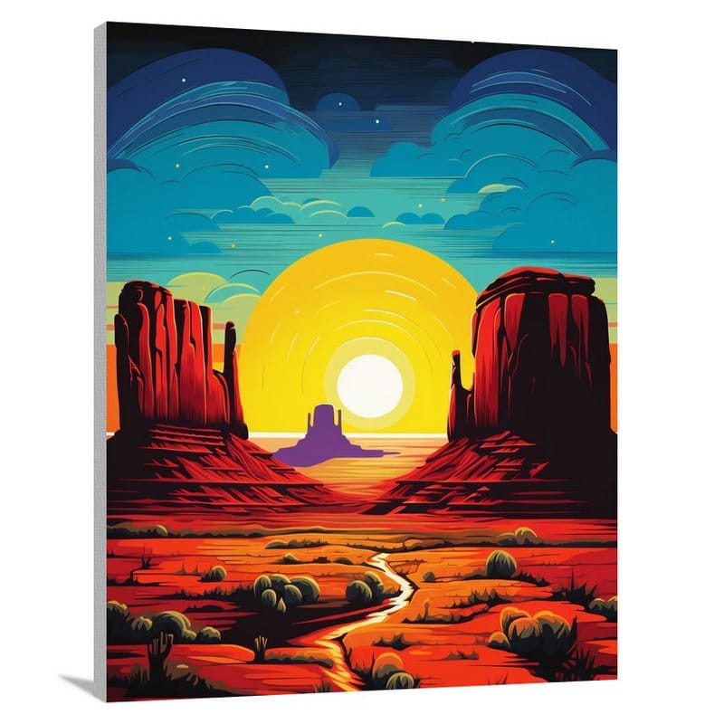 Utah's Enchanting Sunset - Canvas Print