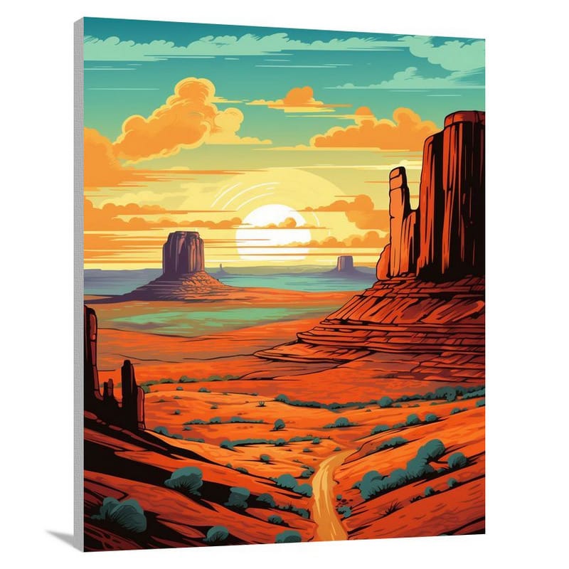 Utah's Majestic Sunset - Canvas Print