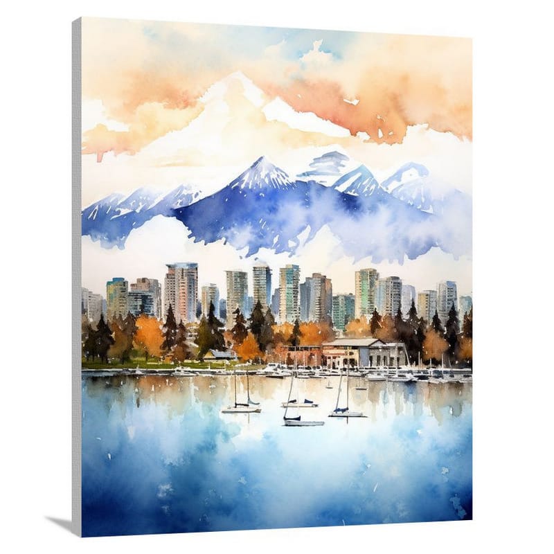 Vancouver's Serene Horizon - Canvas Print