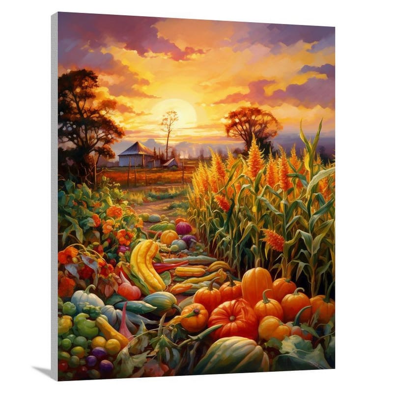 Vegetable Symphony - Impressionist - Canvas Print