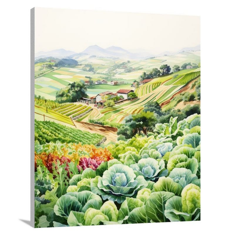 Vegetable Symphony - Watercolor - Canvas Print