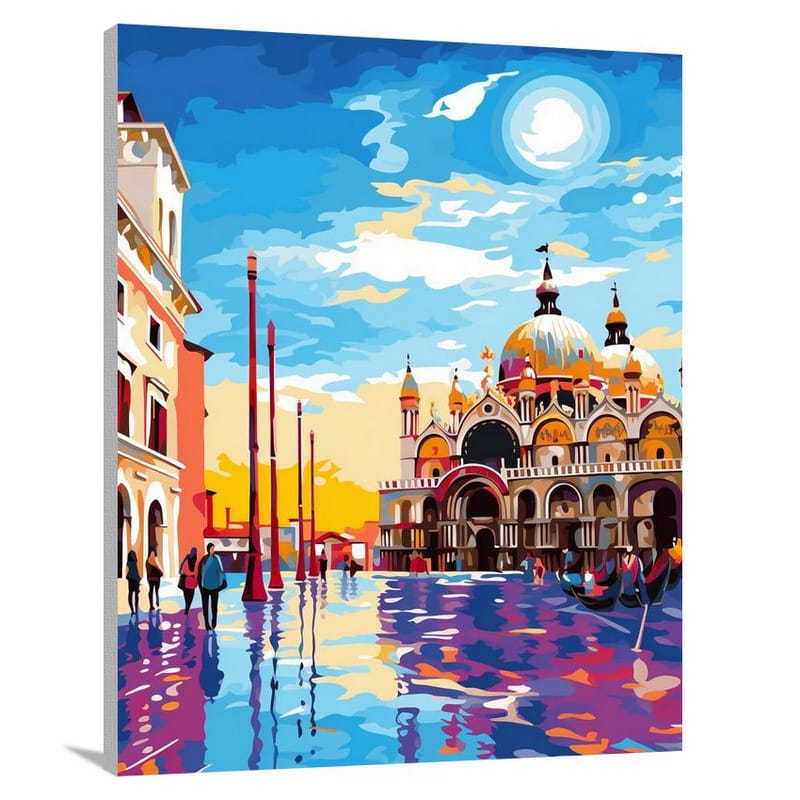 Venice's Vibrant Grandeur - Canvas Print