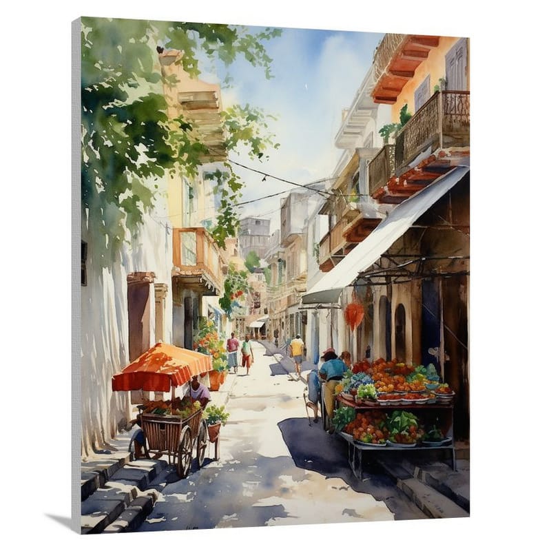 Vibrant Market, Dominican Republic - Canvas Print