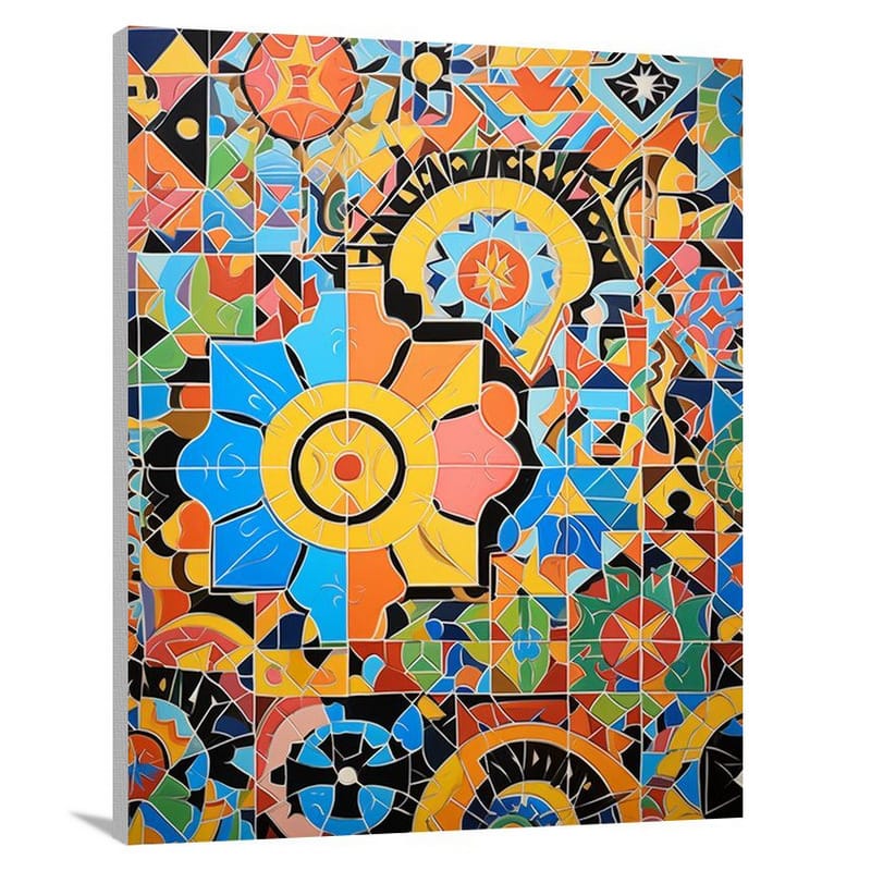 Vibrant Mosaic: Mexican Culture Unveiled - Pop Art - Canvas Print