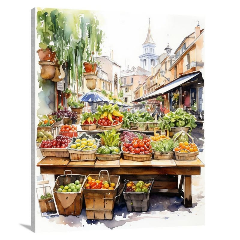 Vibrant Pisa: Tuscan Market - Canvas Print