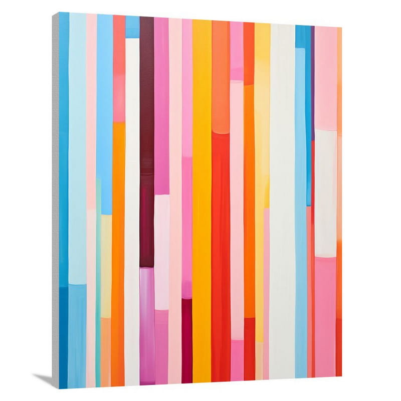 Vibrant Stripes - Watercolor - Canvas Print