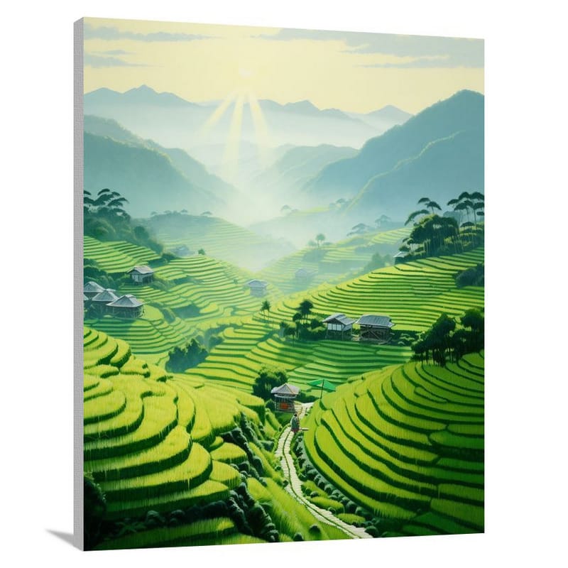 Vietnam's Serene Harmony: - Contemporary Art - Canvas Print