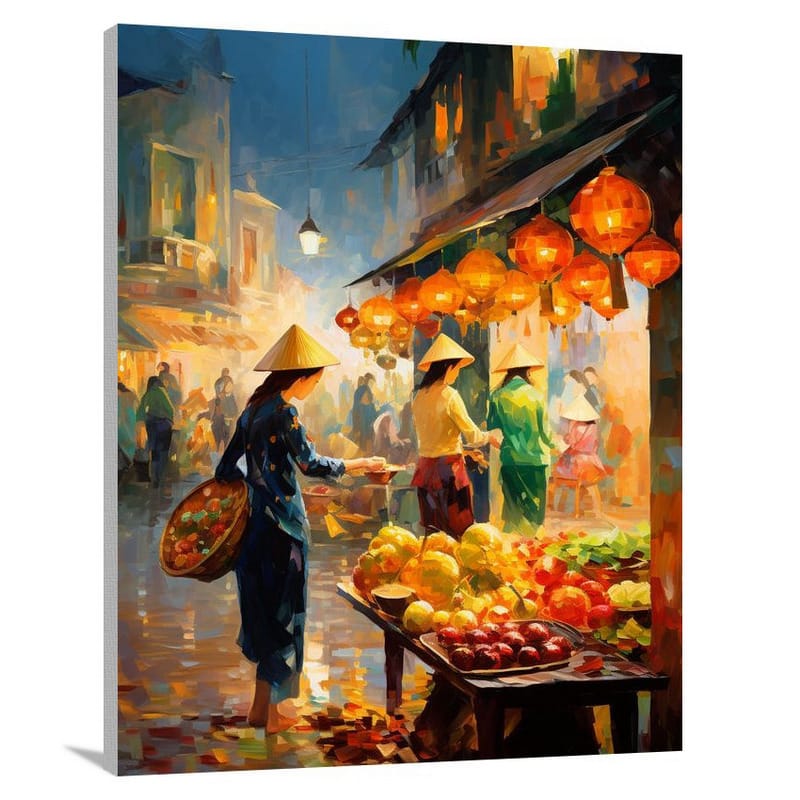 Vietnamese Market Delights - Canvas Print