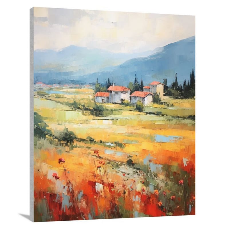 Village Harmony - Impressionist - Canvas Print