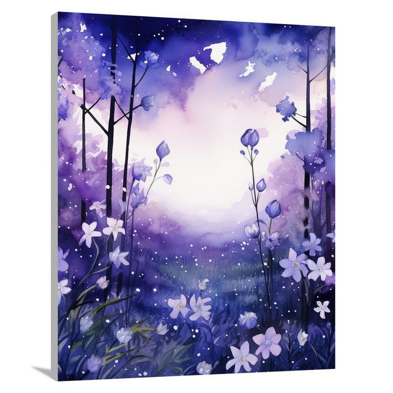 Violet Twilight Garden - Canvas Print