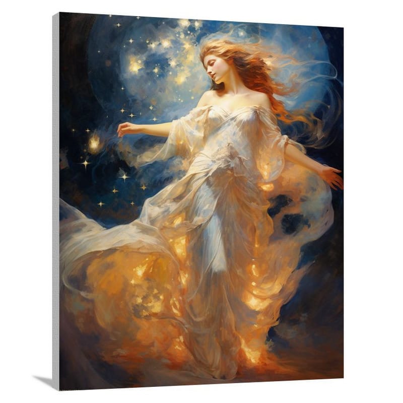 Virgo's Celestial Dance - Canvas Print
