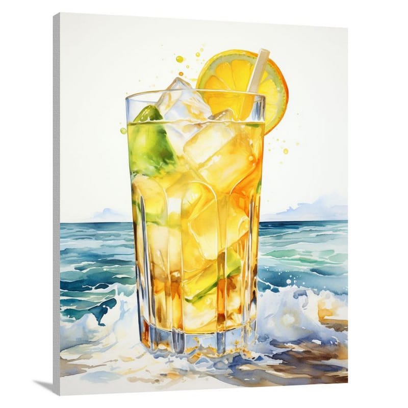 Vodka Oasis - Watercolor - Canvas Print