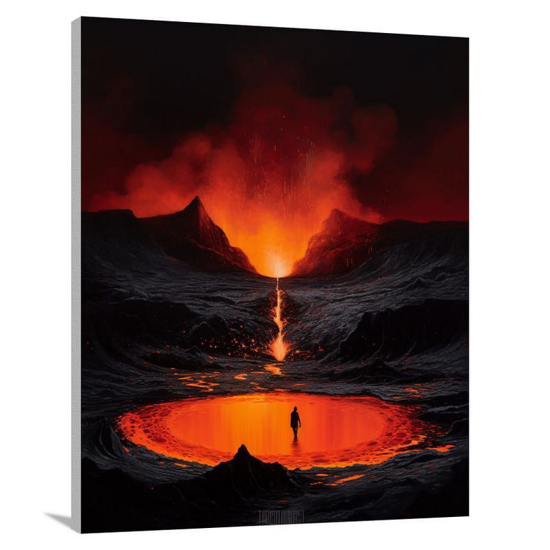Volcanic Cascade - Canvas Print