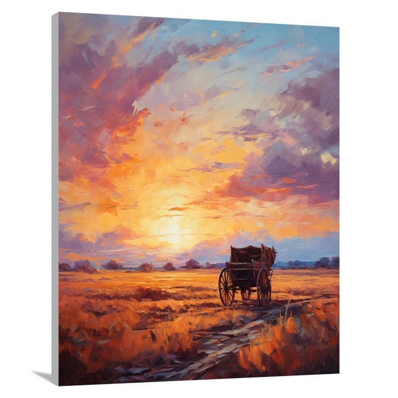 Wagon's Journey - Impressionist - Canvas Print