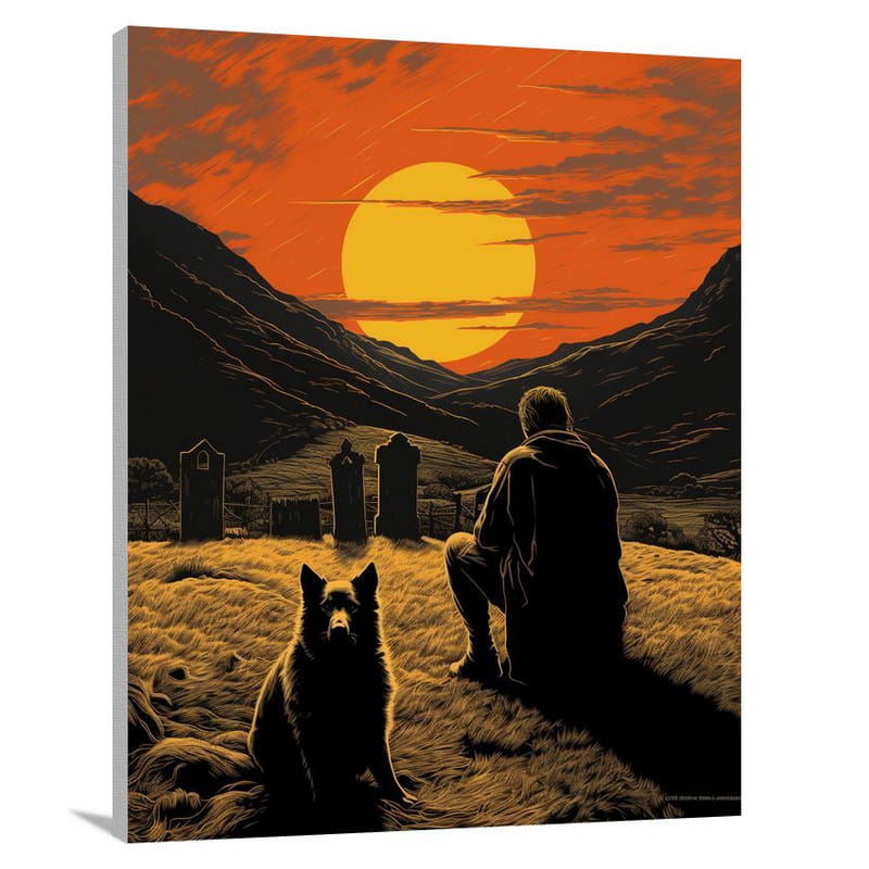 Wales' Melancholic Sunset - Canvas Print
