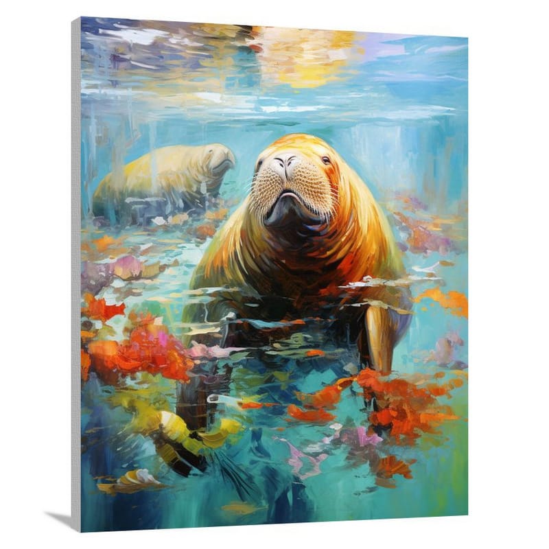 Walrus's Serenade - Impressionist - Canvas Print