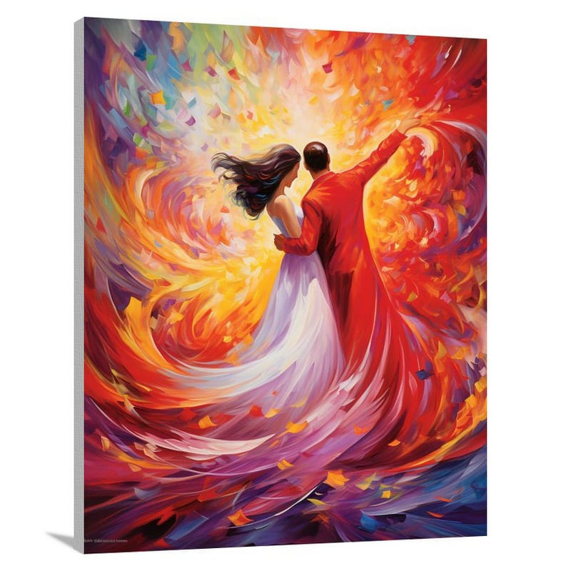 Waltzing Flames - Contemporary Art - Canvas Print