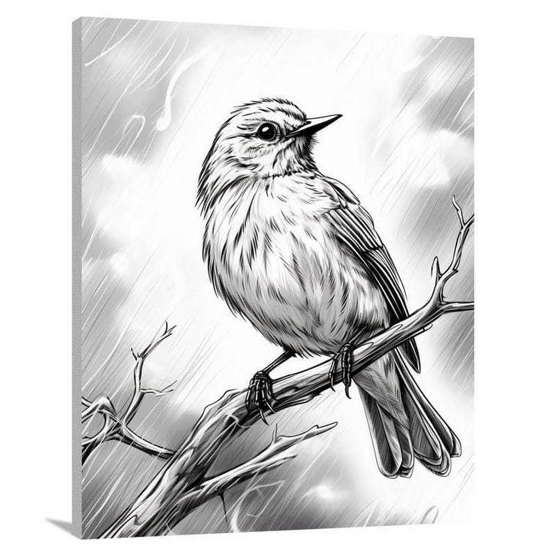 Warbler's Lightning Dance - Canvas Print