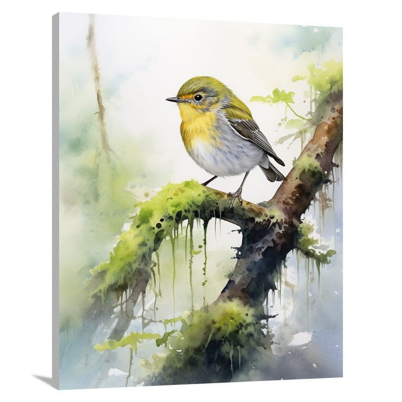 Warbler's Melody - Watercolor 2 - Canvas Print