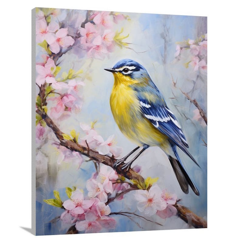 Warbler's Serenade - Impressionist - Canvas Print