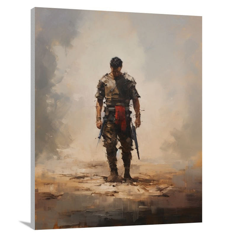 Warrior's Resilience - Minimalist - Canvas Print