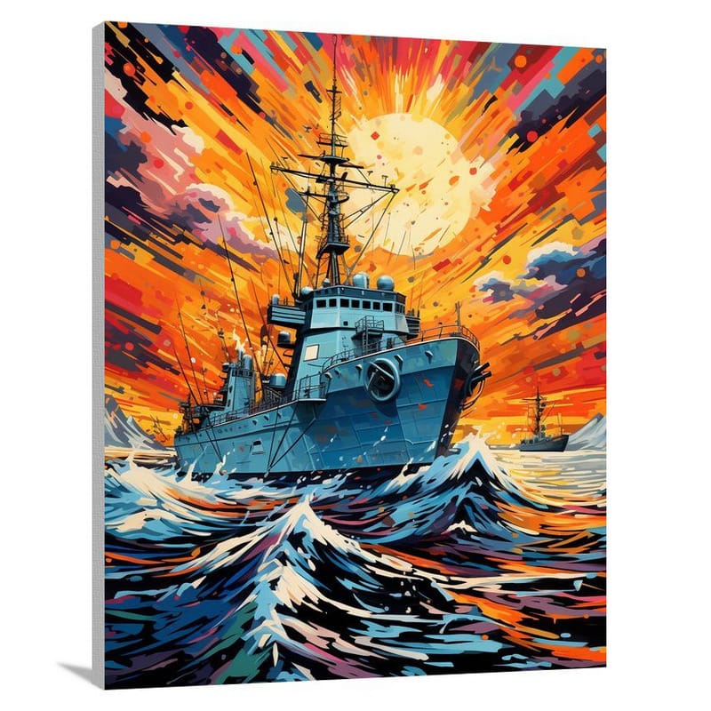Warship Ascendancy - Pop Art - Canvas Print