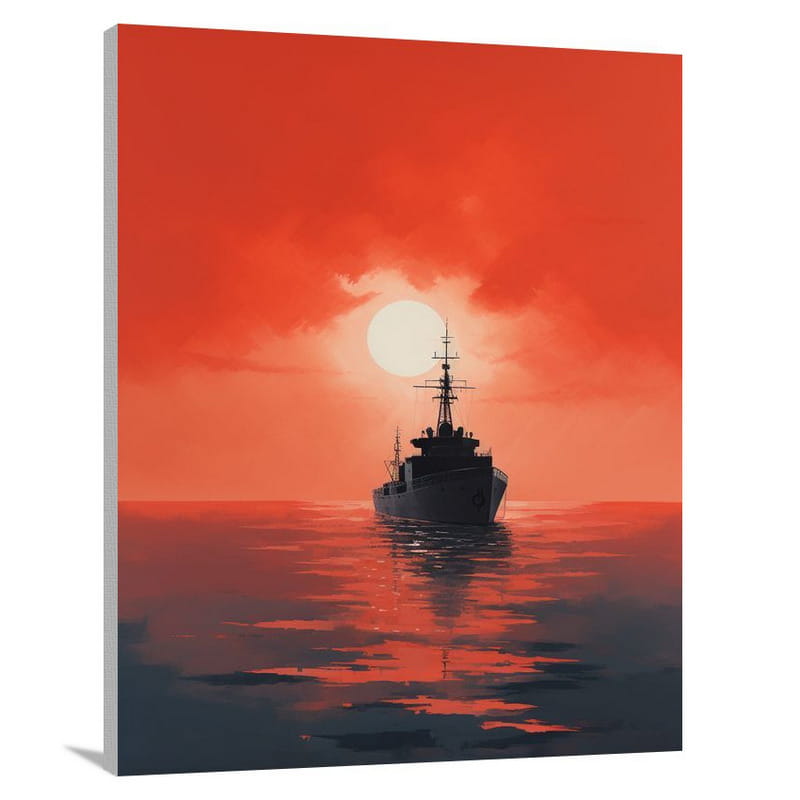 Warship's Sacrifice - Canvas Print